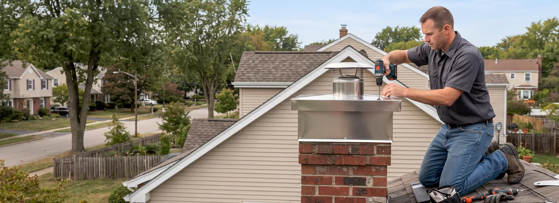 Chimney Chase Cover Installation Buena Park, CA