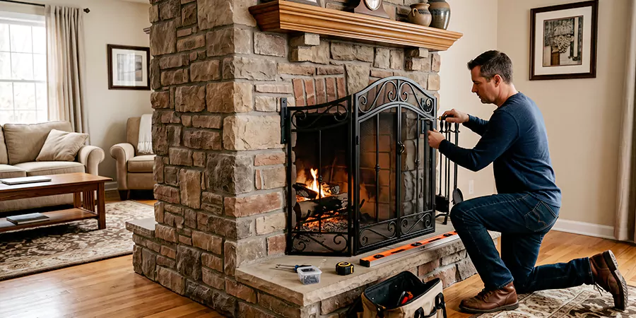Custom and Decorative Fireplace Screen Installation Buena Park